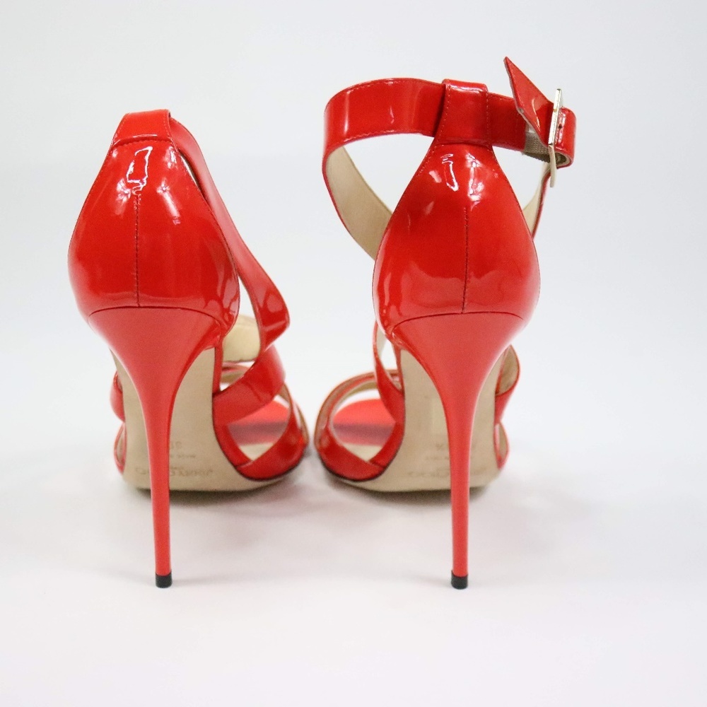 Jimmy Choo Lottie Patent Leather Sandals Women’s Size 39.5 - Picture 4 of 7